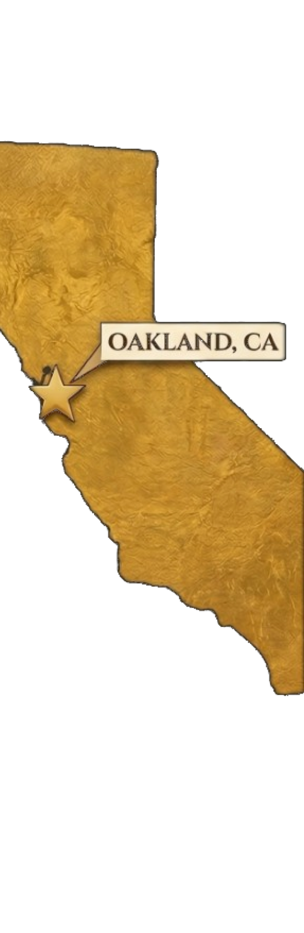 California map highlighting Oakland